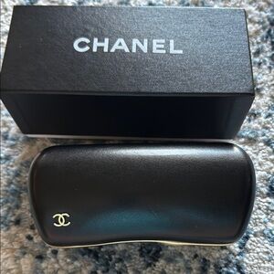 CHANEL Black Eyewear Case authentic